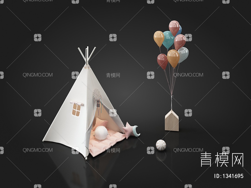 儿童帐篷3D模型下载【ID:1341695】