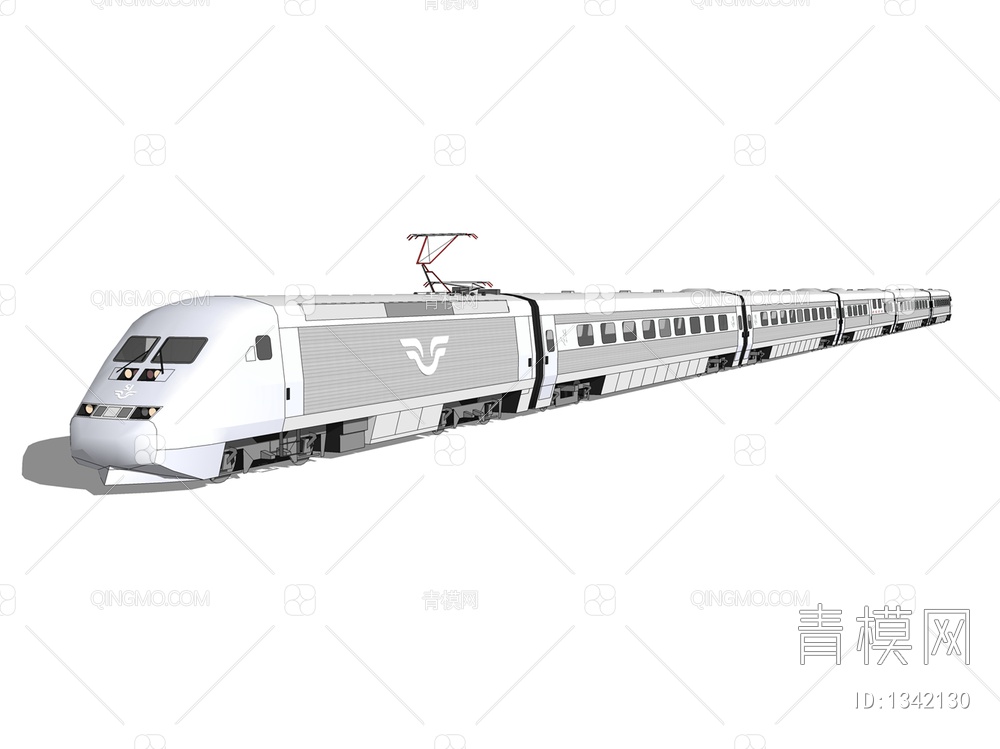 火车 高铁 电车SU模型下载【ID:1342130】