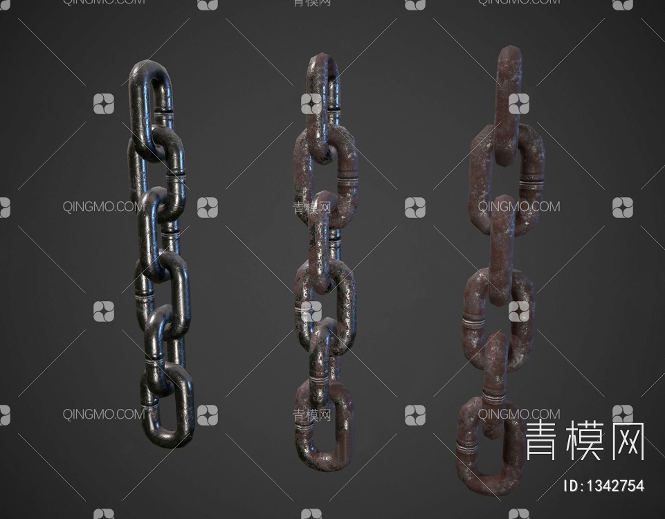 锈迹铁链3D模型下载【ID:1342754】