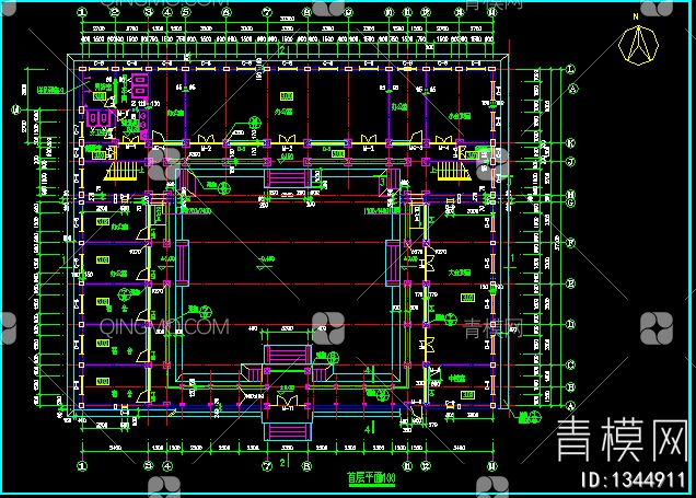 中国古建四合院施工图【ID:1344911】