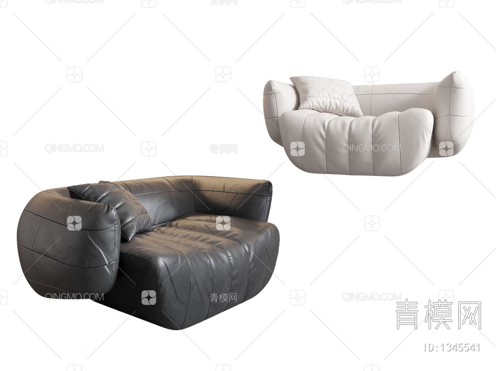 单人沙发3D模型下载【ID:1345541】