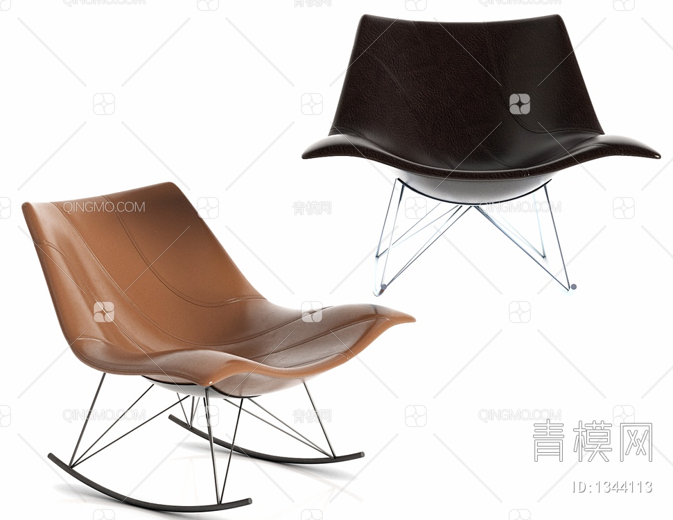 休闲椅，摇椅，躺椅3D模型下载【ID:1344113】