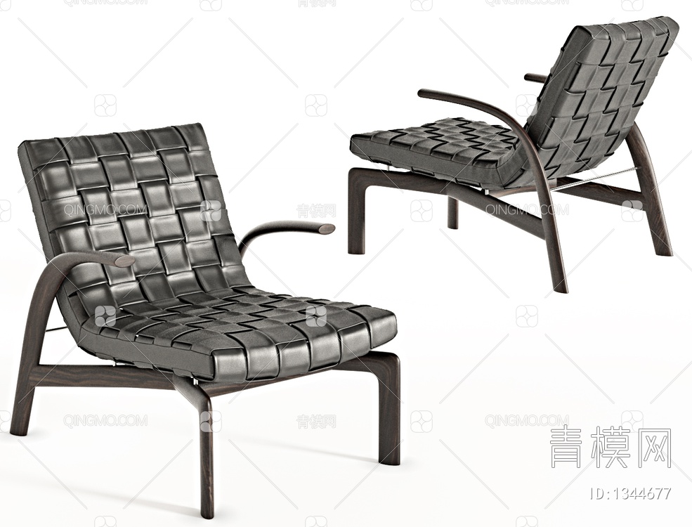 休闲椅，编织椅，皮椅，躺椅，洽谈椅，躺椅3D模型下载【ID:1344677】