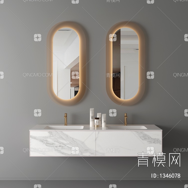 洗手台 浴室柜 卫浴柜3D模型下载【ID:1346078】