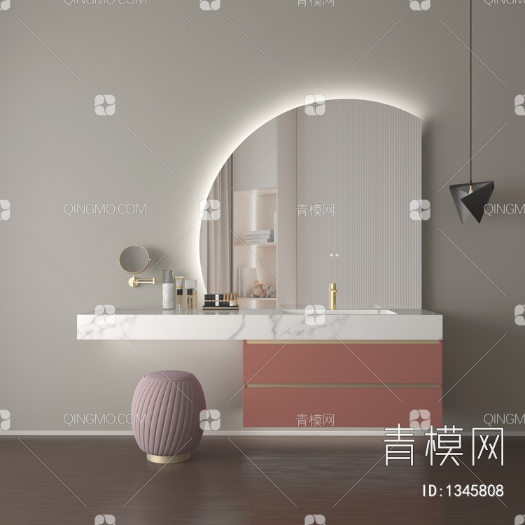 洗手台 浴室柜 卫浴柜3D模型下载【ID:1345808】