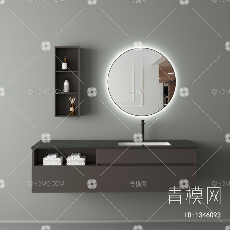 洗手台 浴室柜 卫浴柜3D模型下载【ID:1346093】