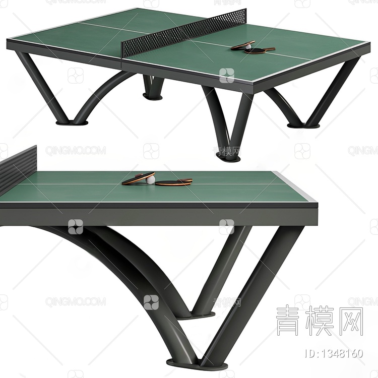 乒乓球桌3D模型下载【ID:1348160】
