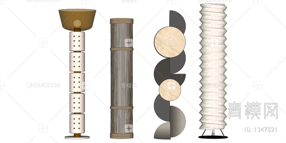 落地灯SU模型下载【ID:1347821】