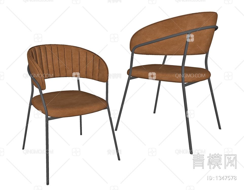 餐椅，书椅，休闲椅，洽谈椅，皮椅，布椅，单椅，写字椅，靠椅，四脚椅SU模型下载【ID:1347578】
