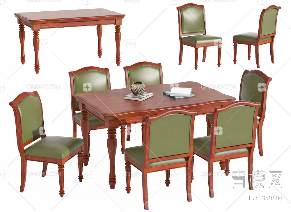 餐桌椅组合3D模型下载【ID:1350608】
