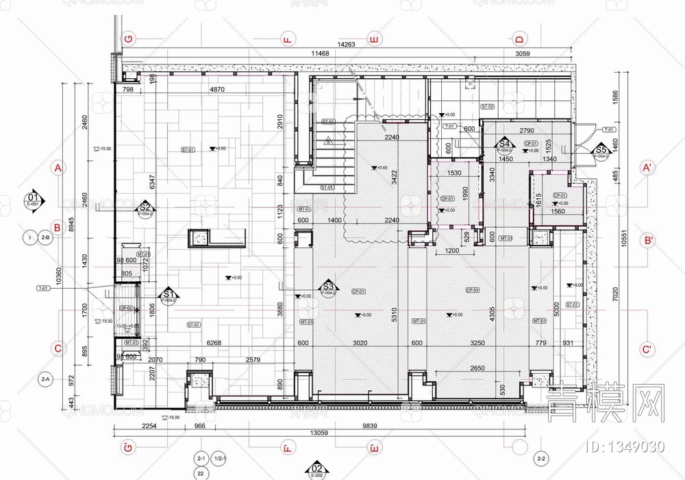 300㎡侈品店专柜CAD施工图+实景照 卖场 商场 奢侈品专柜【ID:1349030】