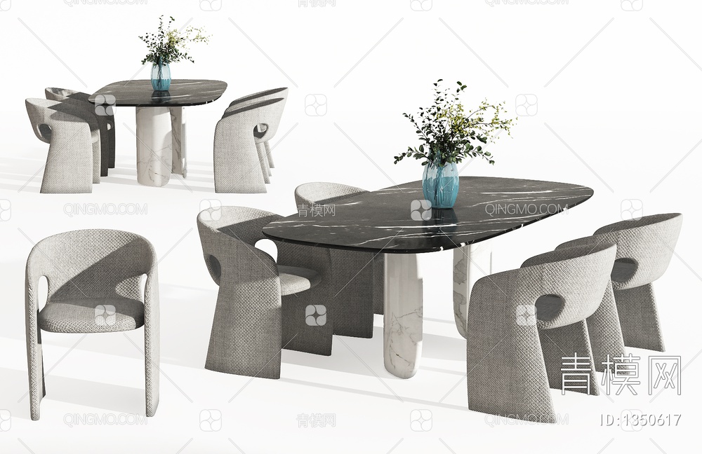 餐桌椅3D模型下载【ID:1350617】