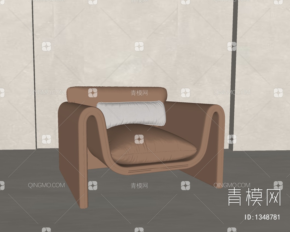 单人沙发SU模型下载【ID:1348781】