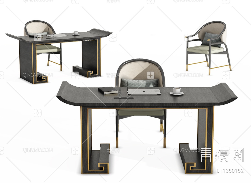 书桌椅3D模型下载【ID:1350152】