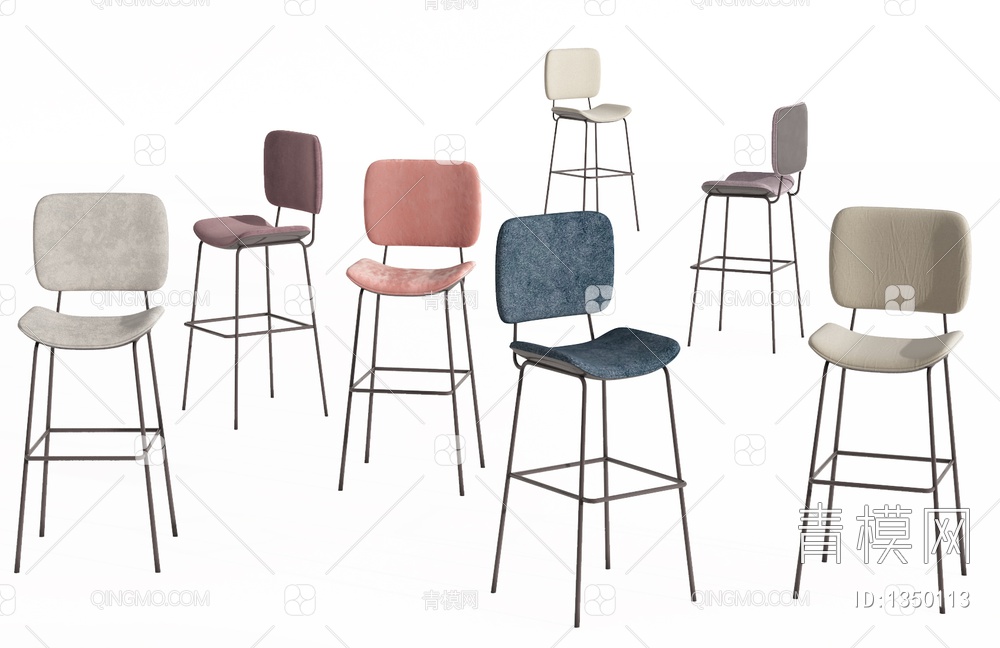吧椅，吧凳3D模型下载【ID:1350113】