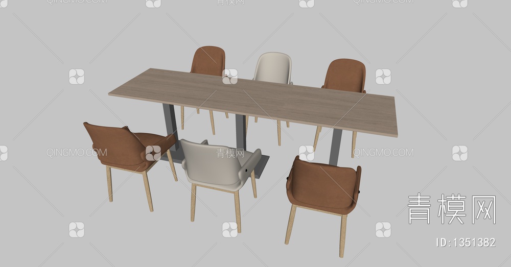 餐桌椅SU模型下载【ID:1351382】