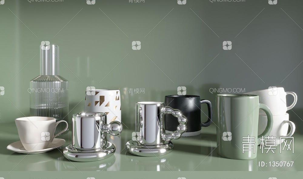 杯子 马克杯 咖啡杯3D模型下载【ID:1350767】