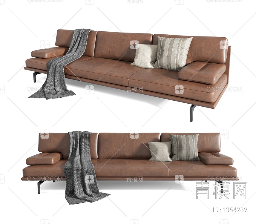 三人沙发3D模型下载【ID:1354289】