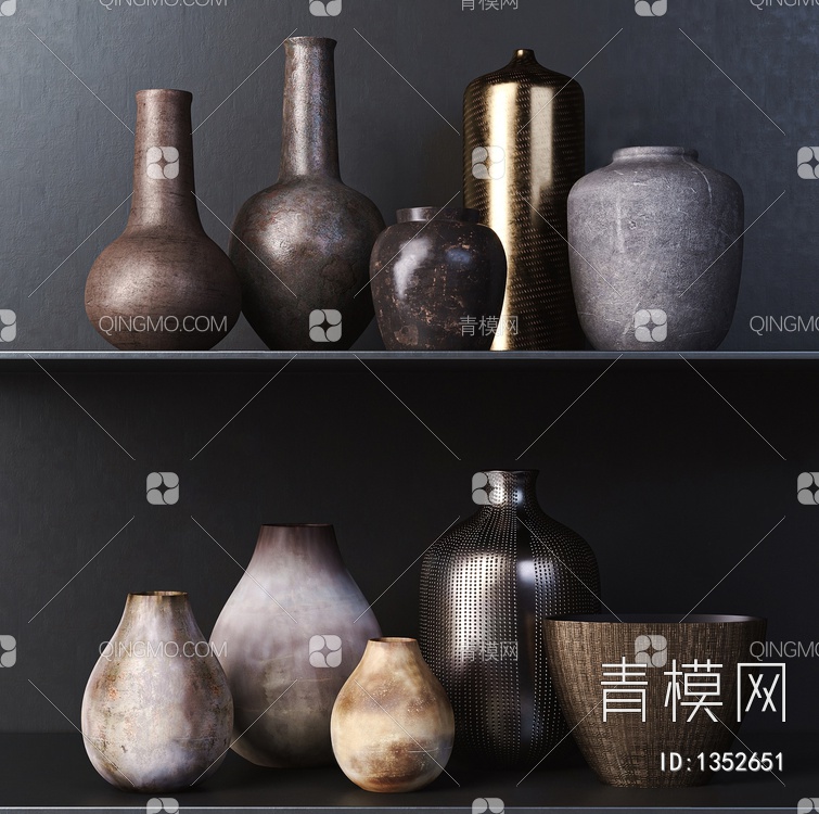 陶瓷器皿3D模型下载【ID:1352651】