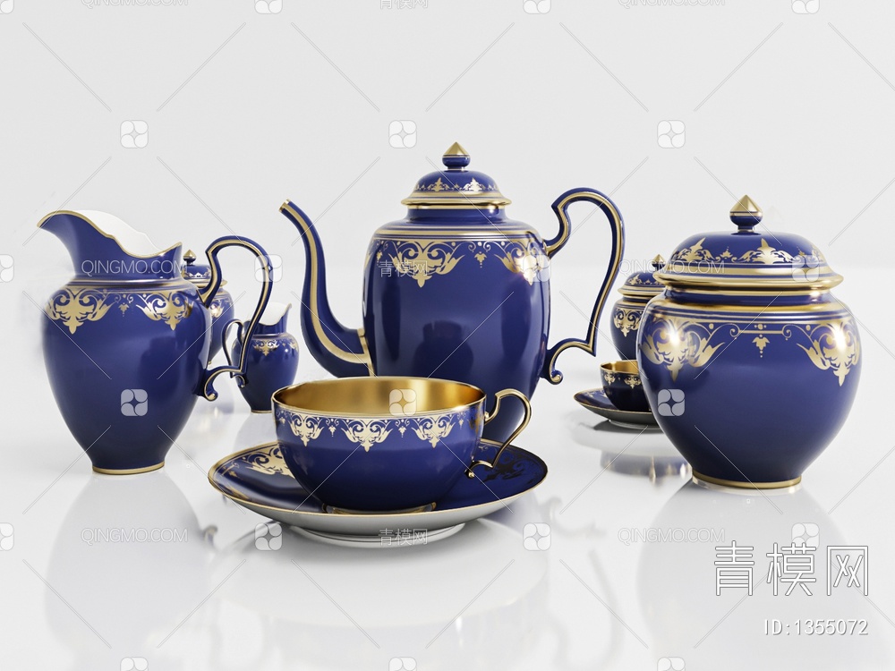 茶壶茶杯3D模型下载【ID:1355072】