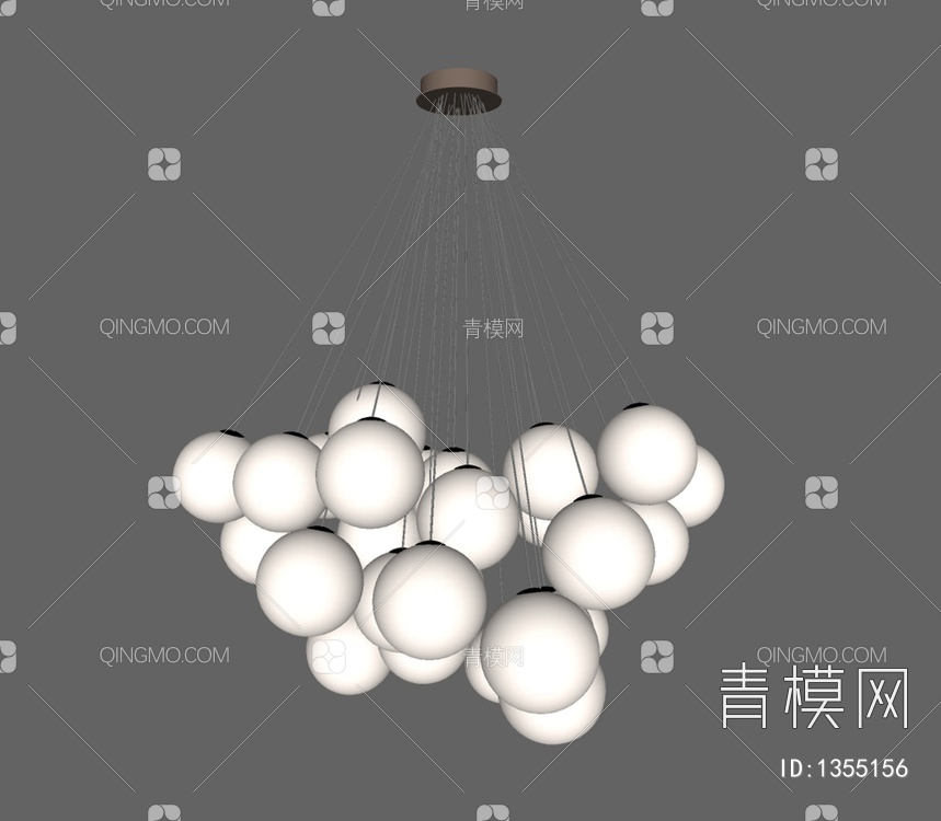 气球吊灯SU模型下载【ID:1355156】