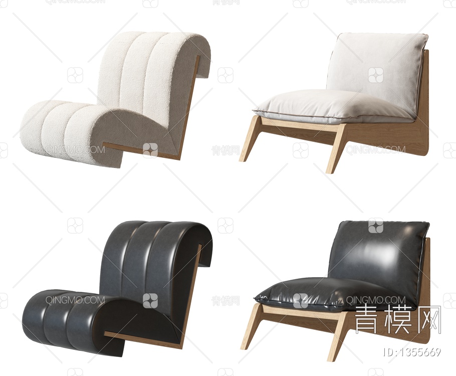 单人沙发3D模型下载【ID:1355669】