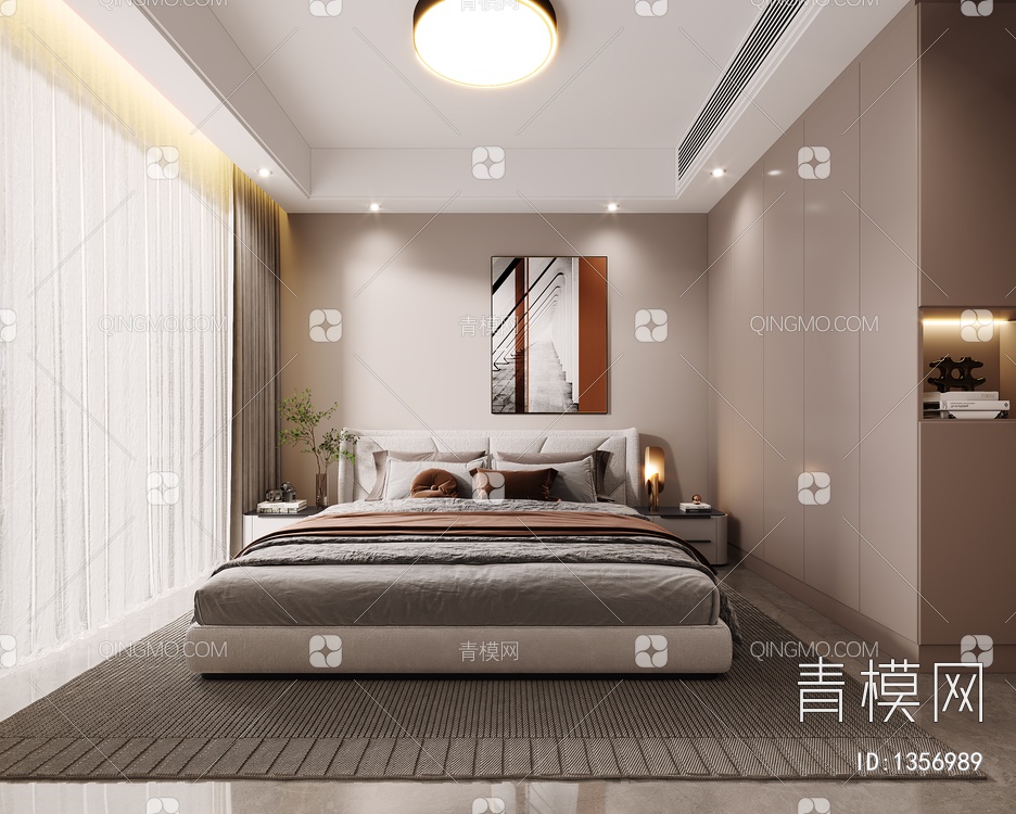 一层长辈房，卧室3D模型下载【ID:1356989】