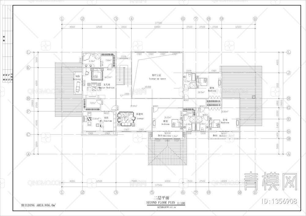 2层独栋别墅整套方案设计图【ID:1356908】