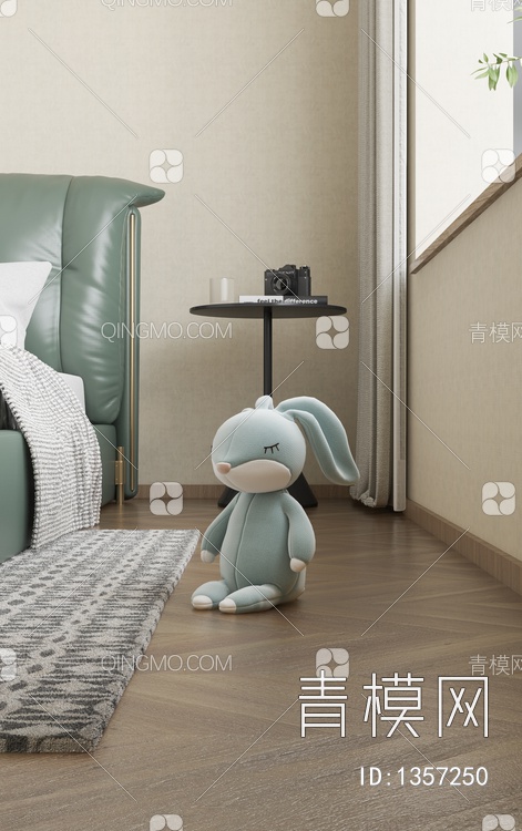 卧室儿童房3D模型下载【ID:1357250】