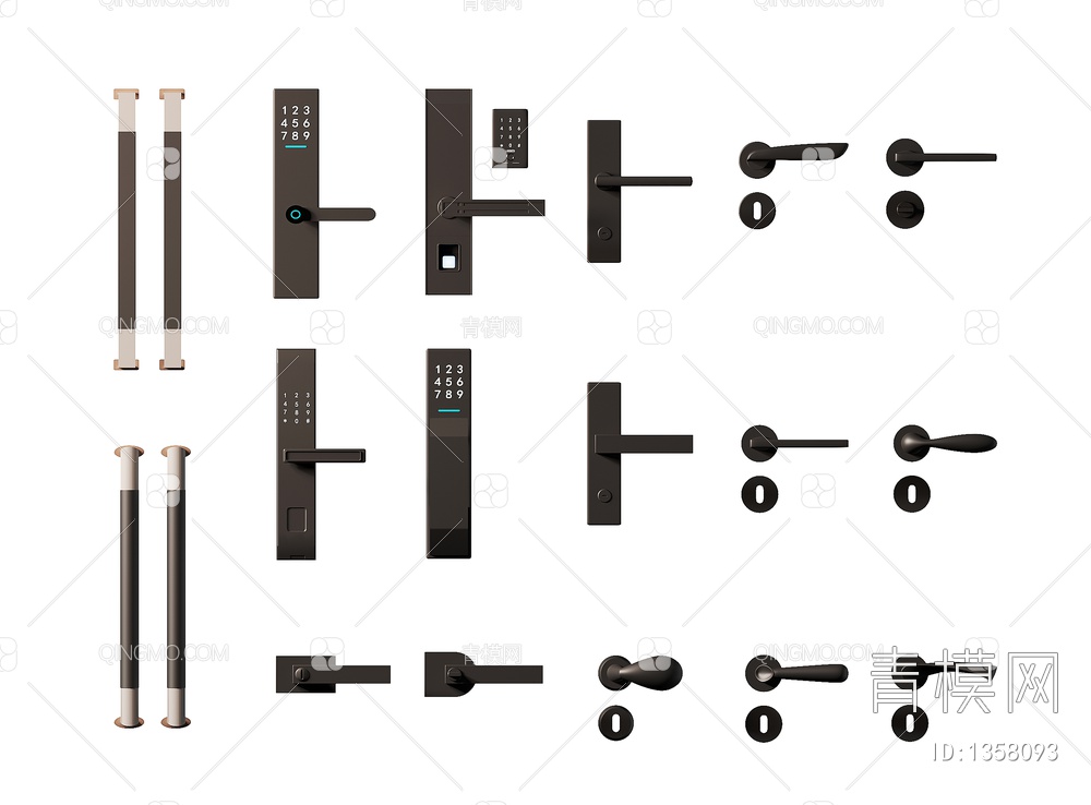 门把手3D模型下载【ID:1358093】