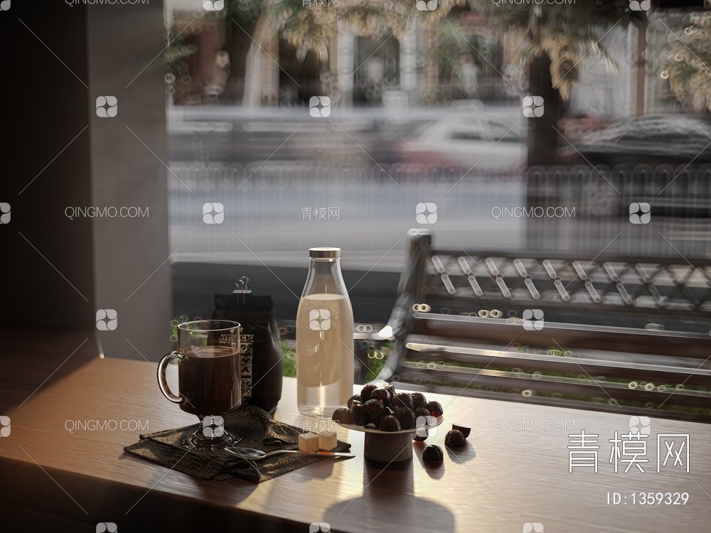 咖啡西餐厅3D模型下载【ID:1359329】