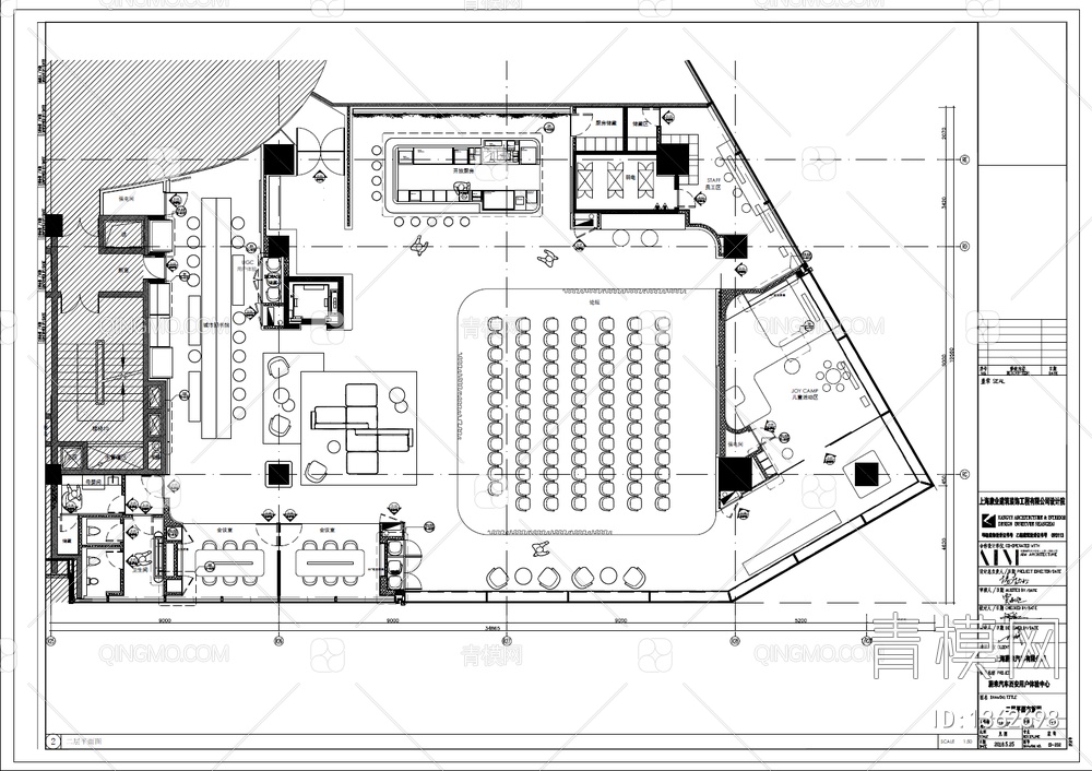 800㎡用户汽车体验中心CAD施工图+效果图+物料表 4S店 汽车展厅【ID:1362698】