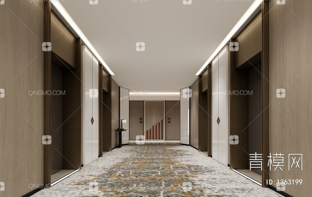 酒店电梯间3D模型下载【ID:1363199】