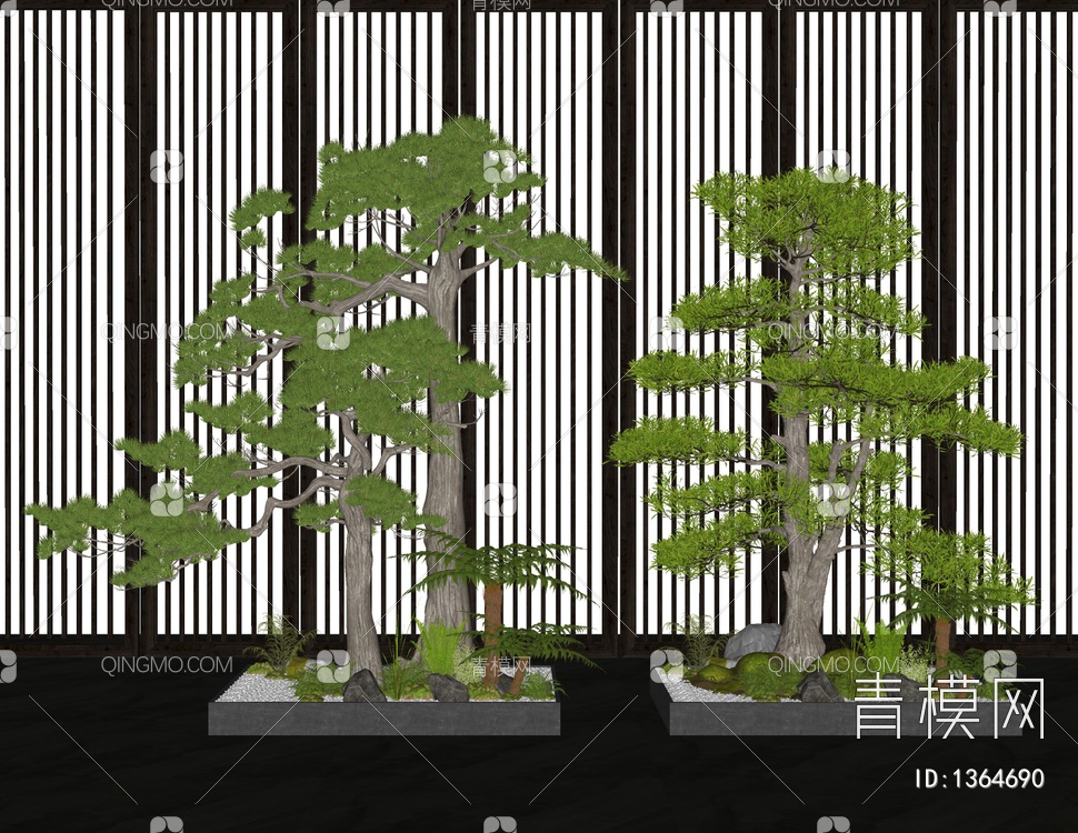盆景松树SU模型下载【ID:1364690】