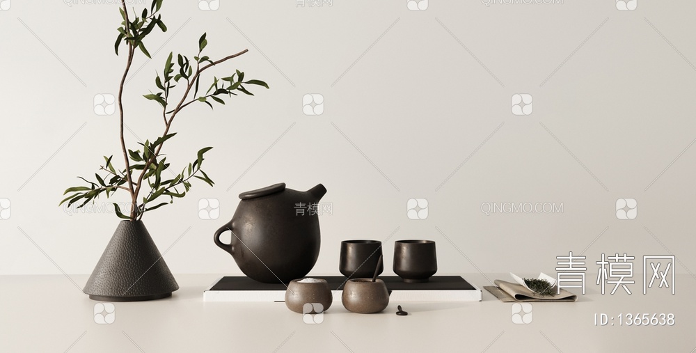 茶具组合3D模型下载【ID:1365638】