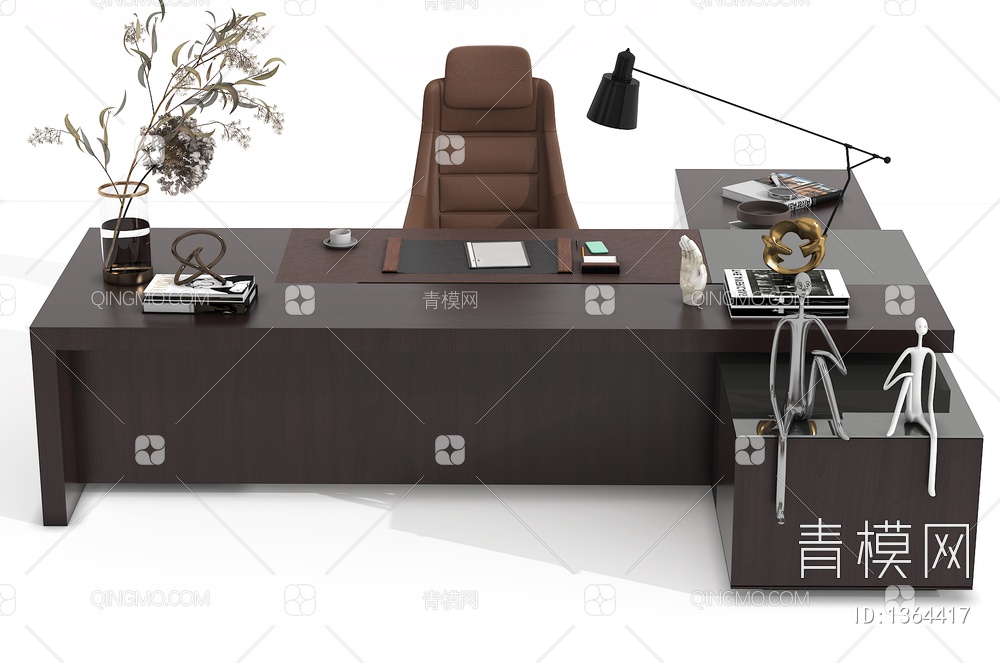 办公桌椅3D模型下载【ID:1364417】