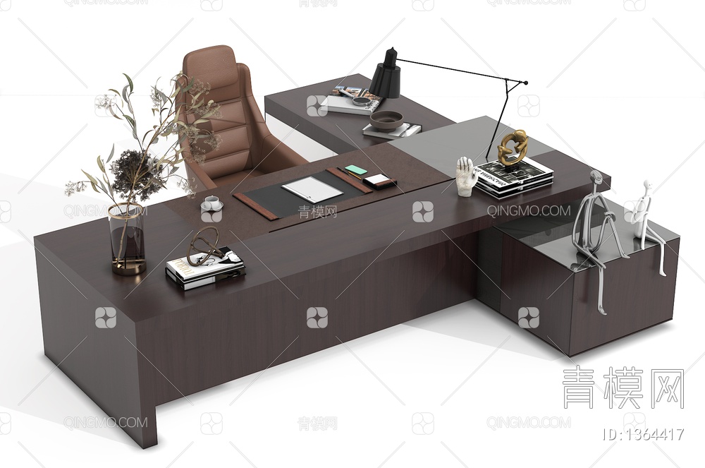 办公桌椅3D模型下载【ID:1364417】