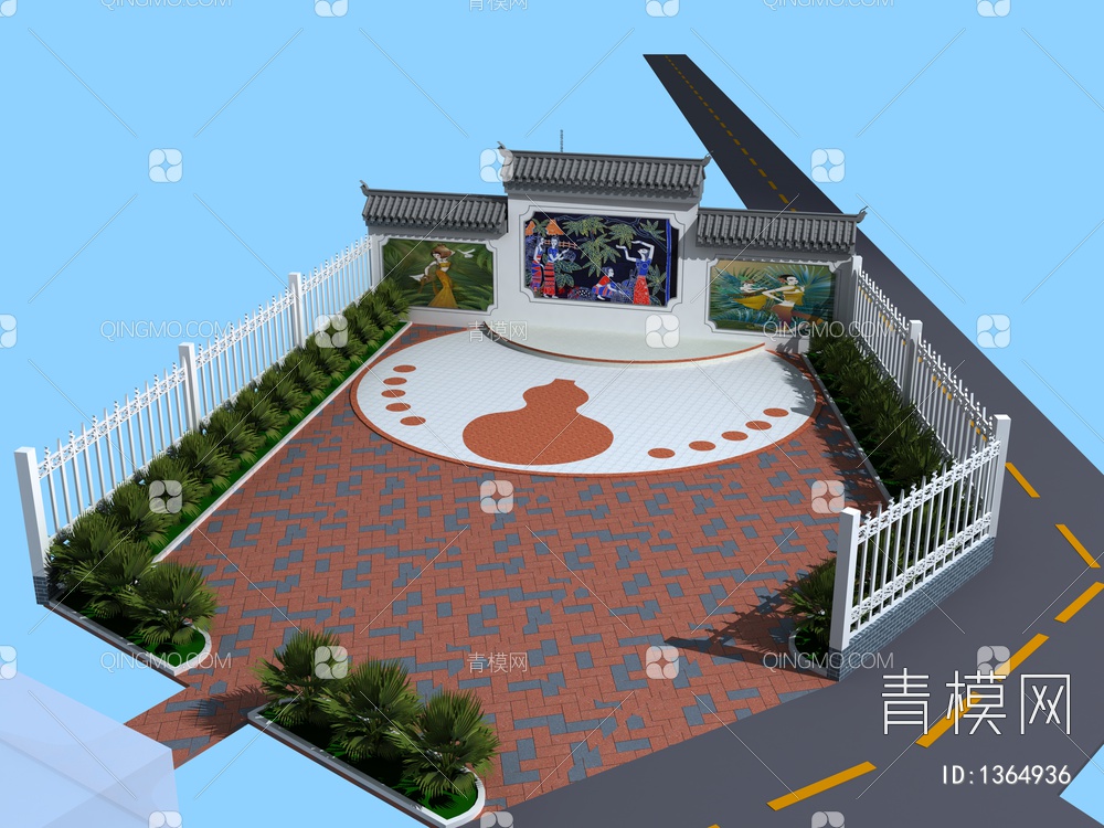 活动小广场3D模型下载【ID:1364936】