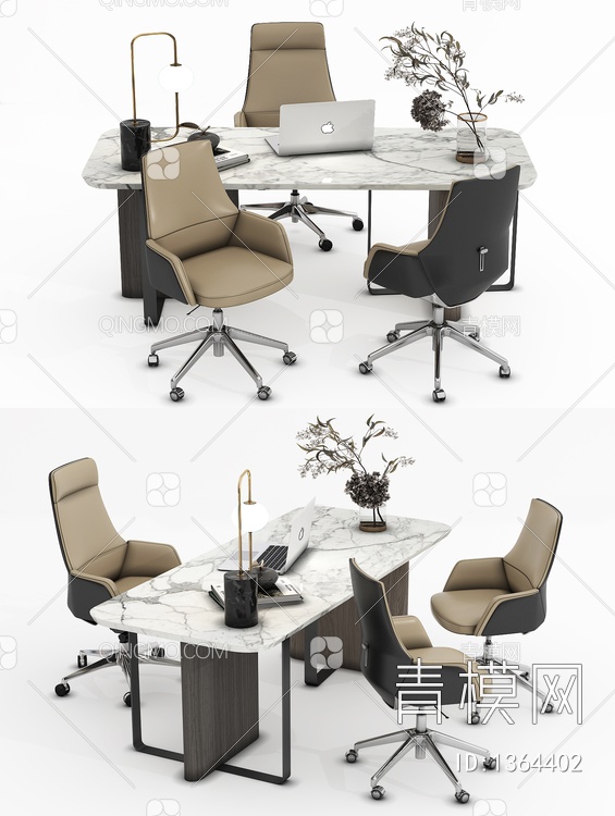 办公桌椅3D模型下载【ID:1364402】