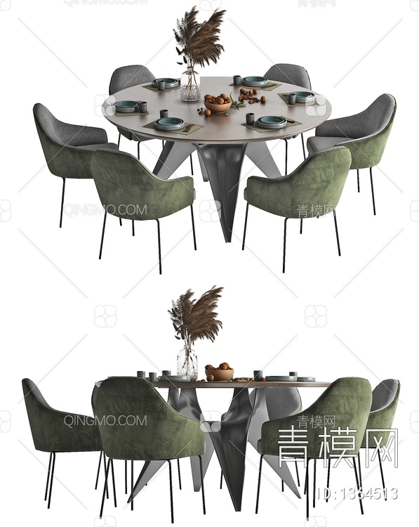 餐桌椅3D模型下载【ID:1364513】