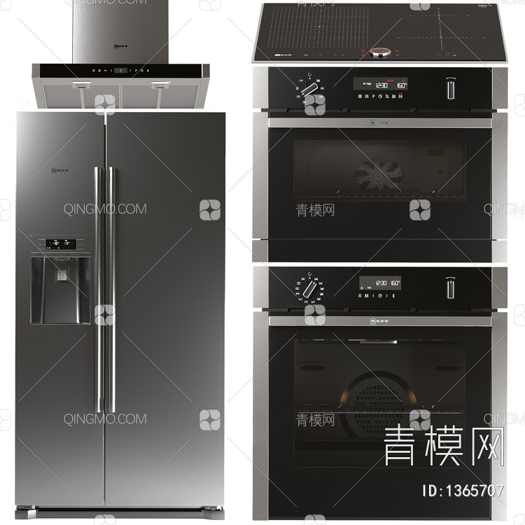 厨房电器3D模型下载【ID:1365707】