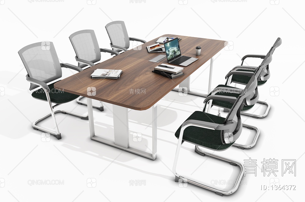 办公桌椅3D模型下载【ID:1364372】