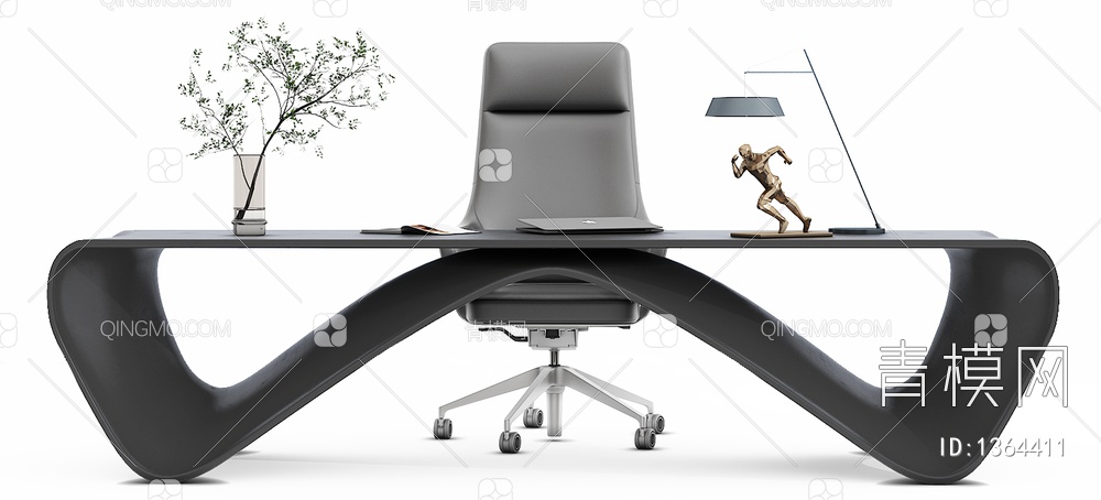 办公桌椅3D模型下载【ID:1364411】