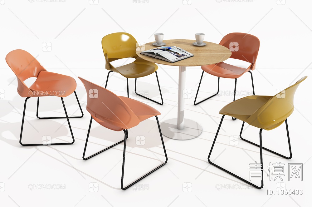 休闲桌椅3D模型下载【ID:1366433】
