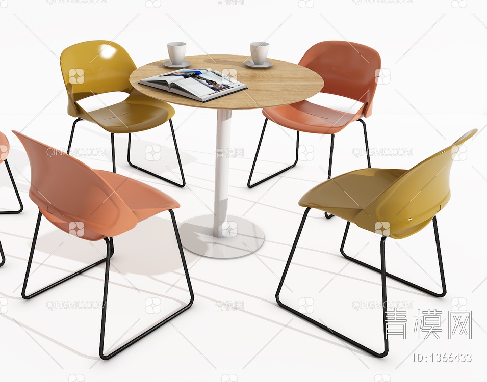 休闲桌椅3D模型下载【ID:1366433】