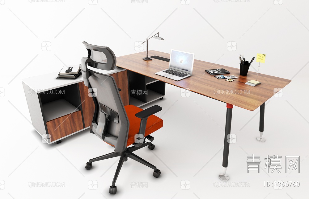 办公桌椅3D模型下载【ID:1366760】