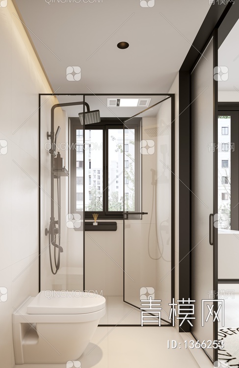 浴室卫生间，生活阳台3D模型下载【ID:1366253】