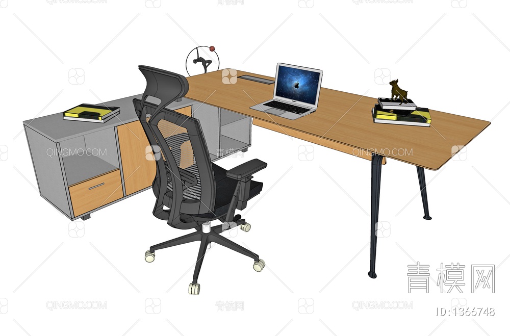 办公桌椅SU模型下载【ID:1366748】