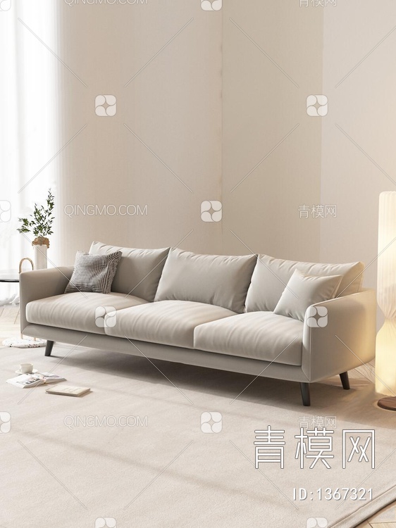 三人沙发SU模型下载【ID:1367321】
