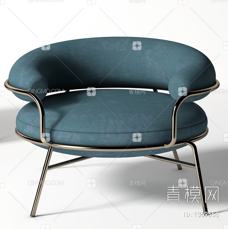 布艺单椅3D模型下载【ID:1369556】